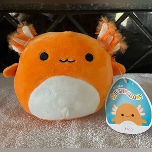 5" Nico the Orange Axolotl Squishmallow | BNWT